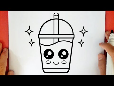 COMMENT DESSINER UN VERRE DE BOISSON KAWAII