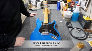 Video thumbnail for The Epiphone S-310 (Strat) Project Guitar: Part 5 - Installing a Replacement Body by Hack's Guitar Hobby