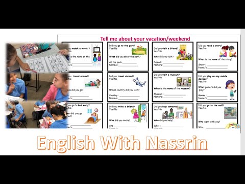 Speaking activity:Tell me about your Summer/weekend vacation.