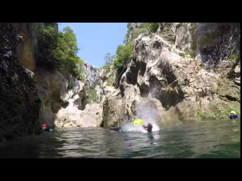 Cliff Jumping during Canyoning Croatia tour!