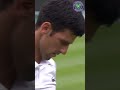 Novak Djokovic fires down four aces in a row