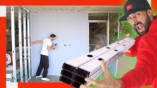 🔥 Cómo HACER una Pared de PLADUR con Perfiles 70mm  ✅ Tabique con Placa Acoustic GYPFOR 🔺DRYWALL