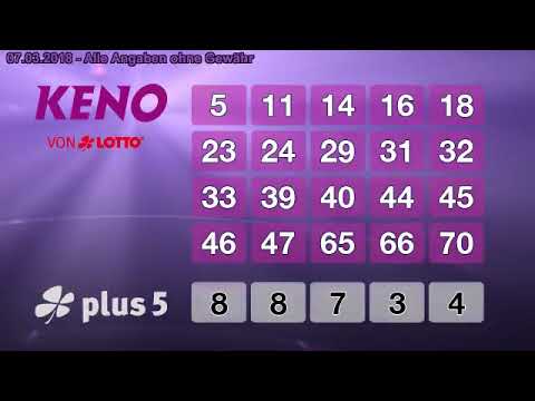 KENO Ziehung vom 07.03.2018