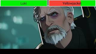 Loki vs. Yellowjacket with healtbars