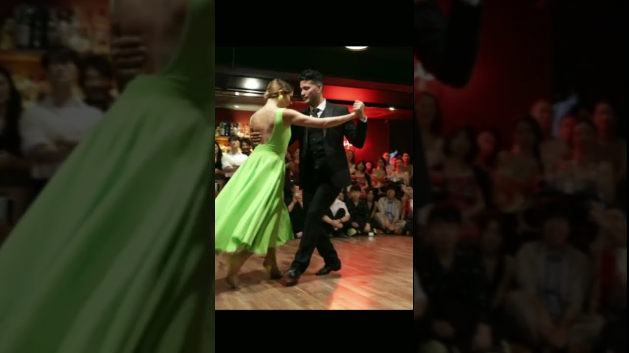 Featured artists Lucas Carrizo & Paula Tejeda dancing milonga