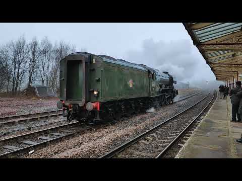 Flying Scotsman in Hellifield Goods Loop Saturday 18th.December 2021