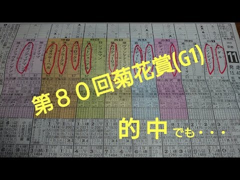 第80回菊花賞(G1)11R芝3000 京都 2019.10.20  結果
