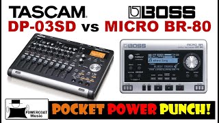 Video thumbnail for Tascam DP-03SD Digital Portastudio vs Boss MICRO BR BR-80 by Powercoat Music