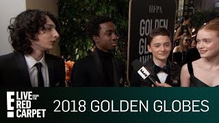 "Stranger Things" Cast Excited for 2018 Golden Globe Awards | E! Live from the Red Carpet