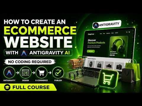 Create a Full Ecommerce Website Using AI (No Coding) — Antigravity AI Full Course 2026