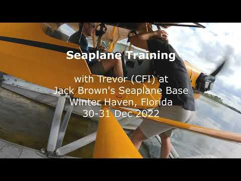 Seaplane training at Jack Brown's Winter Haven Florida. Single Engine Sea rating in a Piper J-3 Cub.