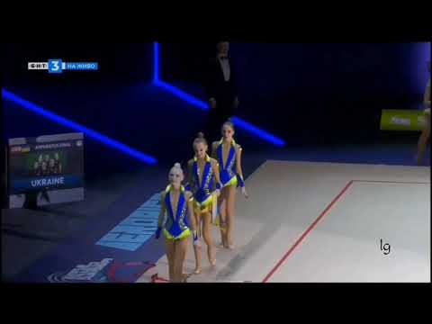 Junior Group Ukraine 5 Ribbons Final European RG Championships Baku 2019