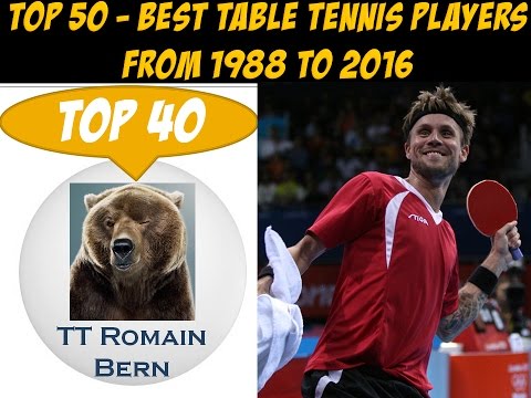 Top 50 male Table Tennis players - Modern era - From 40th to 31st