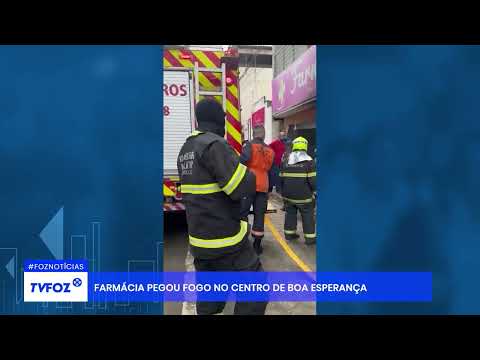 Farmácia pegou fogo no Centro de Boa Esperança