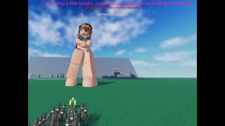 Giantess Marie Crushes Tiny Army [Giantess Roblox]