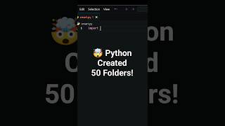 Part 1: 🤯 Python Created 50 Folders in  Just 2 Seconds! 📁 #coding #python #shorts #viral