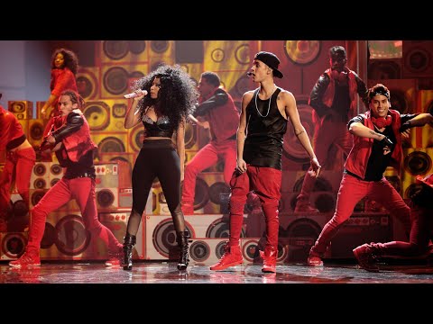 Justin Bieber and Nicki Minaj performing "Beauty and a Beat" at the 2012 AMAs (1080p60 Full HD)