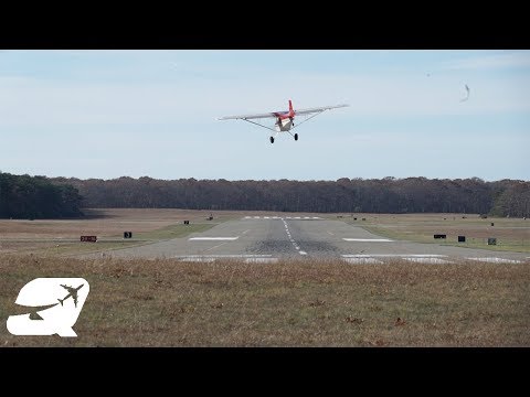 *VERY WINDY* Rans S-7 Courier landing at East Hampton Airport (KHTO)