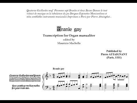 Anonymous (XVI s.) "Branle gay" par Pierre Attaignant" (1494-1552) (Publisher)