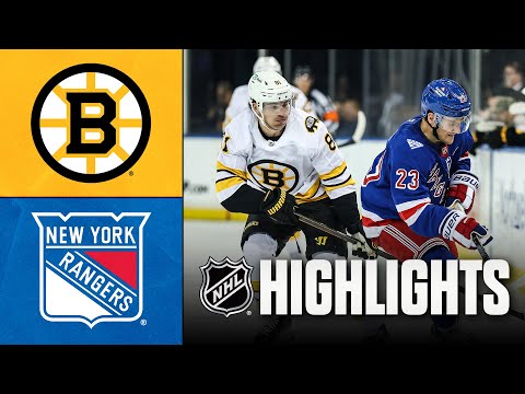 NHL Preseason Highlights | Bruins vs. Rangers | September 23, 2025