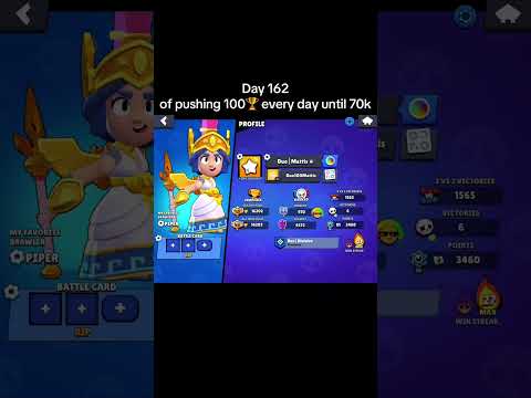 Day 162 of pushing every day 100🏆 until 70k #bs #challenge #pushing100trophieseveryday #soonday163