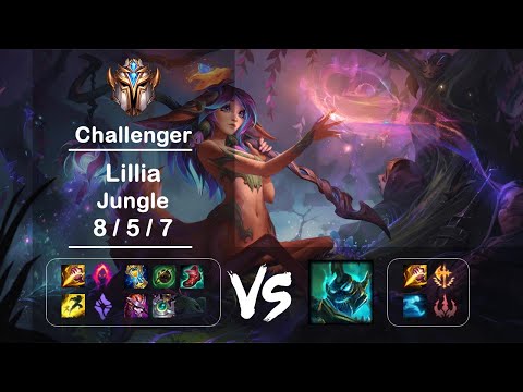 [4K] KR Challenger Jungle Lillia vs Hecarim Ep.1724