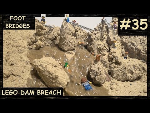 LEGO DAM BREACH ASMR #35 - FOOT BRIDGES COLLAPSE