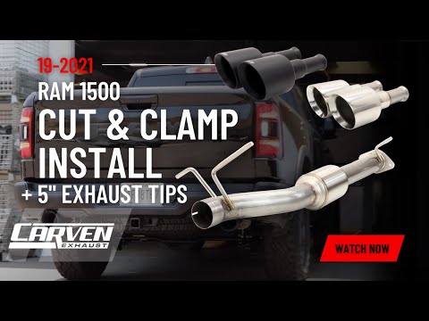 2019-2023 RAM 1500 Cut & Clamp 5" Exhaust Tips Install/Overview Video by Carven Exhaust