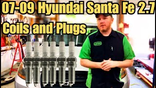 07-09 Hyundai Santa Fe 2.7 Spark Plugs and Coils
