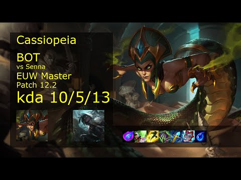 Rank 2 EUW Cassiopeia: Bot vs Senna