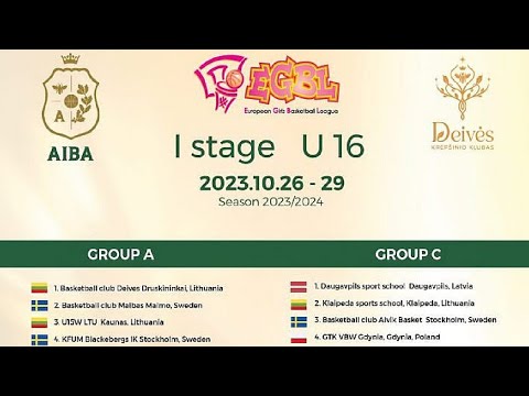 DAY2 10.30 U15W LTU - BC Alvik Basket , Oct 28th | EGBLU16 stage1 2023/24