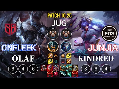 SB OnFleek Olaf vs EDG JunJia Kindred Jungle - KR Patch 10.25