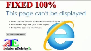 Unable to Open Instagram and Other Websites From Internet Explorer Browser