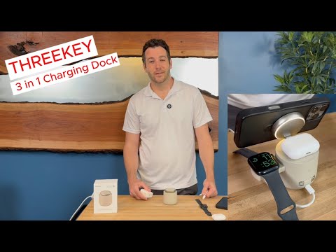 THREEKEY 3 in 1 MagSafe Wireless Charging Station #MagSafeCharger #AppleChargingDock #THREEKEYTech
