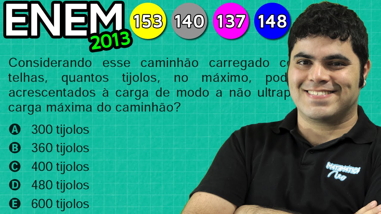 ENEM 2013 Matemática #13 - Proporção entre o Peso de Duas Grandezas
