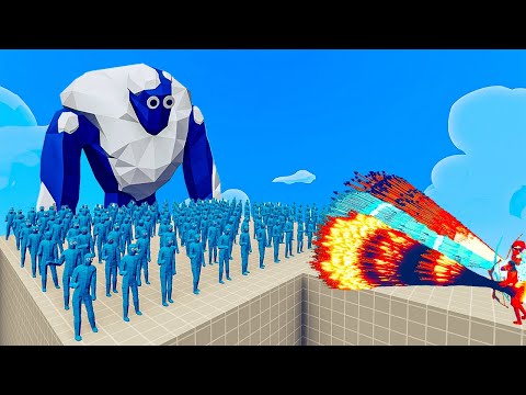 100x ICE ZOMBIES + 1x ICE GIANT vs EVERY GODS - Totally Accurate Battle Simulator TABS.