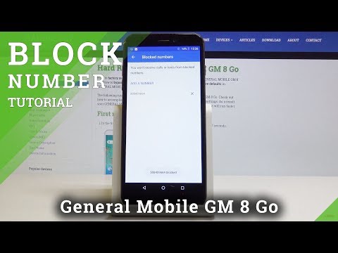 Creating Blacklist in General Mobile GM 8 Go - Block Number