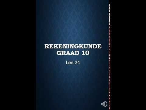 REKENINGKUNDE GRAAD 10: 25 Junie 2020 - periode 5 (25105)