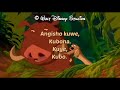 Can You Feel The Love Tonight In IsiZulu And Lyrics The Lion King