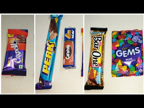 lot's of chocolates Cadbury crispello and caramilk and nestle bar one and more chocolate