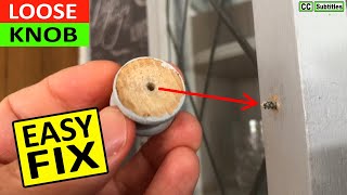 How to Fix a Broken Cupboard Handle that keeps falling off EASY FIX - Wooden Door Knob won’t tighten