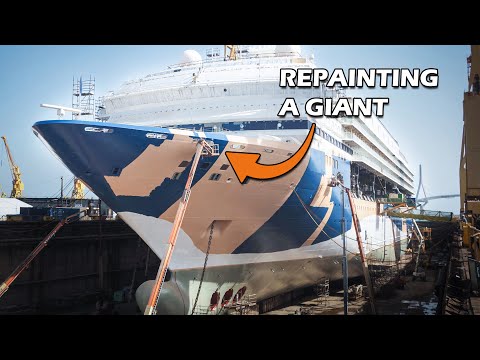 How a 250 METRE Cruise Ship is Overhauled - CINEMATIC TIMELAPSE 4K - Marella Explorer 2