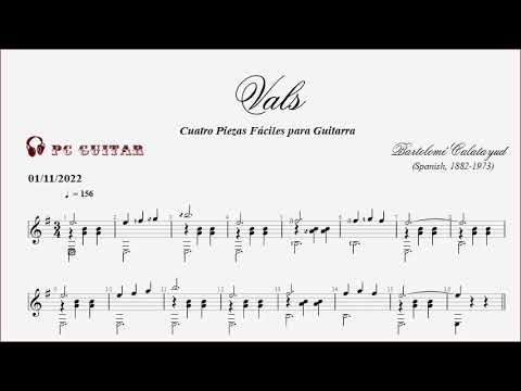 Calayayud, Vals (from 4 piezas fáciles), guitar