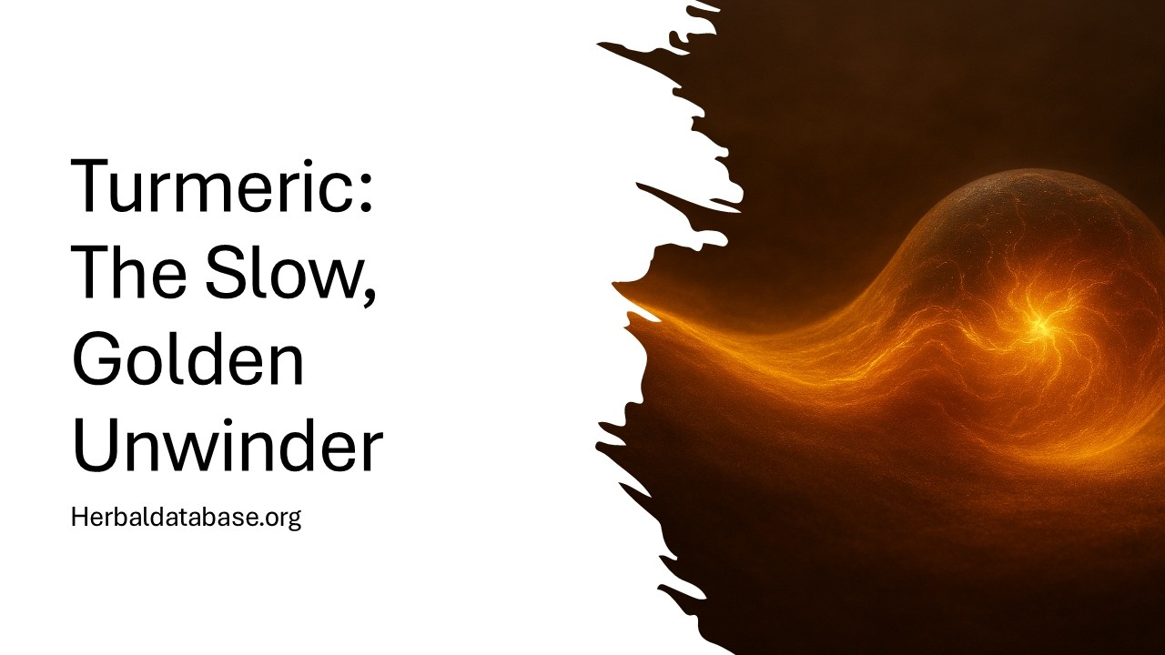 Turmeric the slow golden unwinder - YouTube