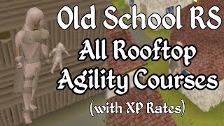 Old School Runescape: All Rooftop Agility Courses (and XP Rates) with Rainy