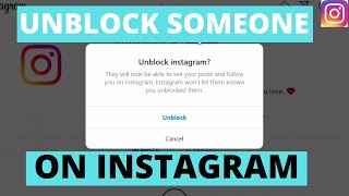 How to unblock someone on instagram from a computer