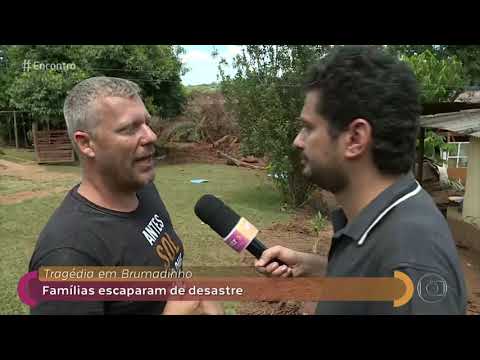 Encontro com Fátima Bernardes 28/01/2019 - André conversa com pessoas que escaparam da tragédia