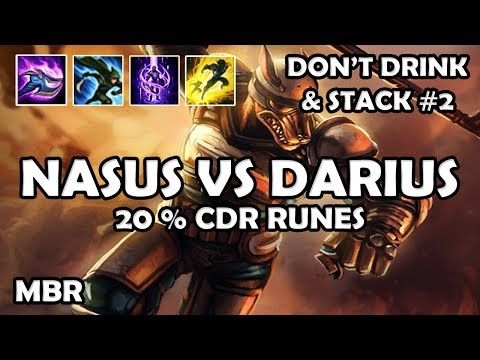 Riot-K9 Nasus Vs Darius | 20% CDR @ Lvl 1| Season 7