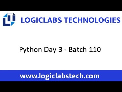 Python Day 3 Batch 110