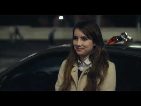Trailer frame: quiet morning after; Hynes’ score tapers to a soft synth hush